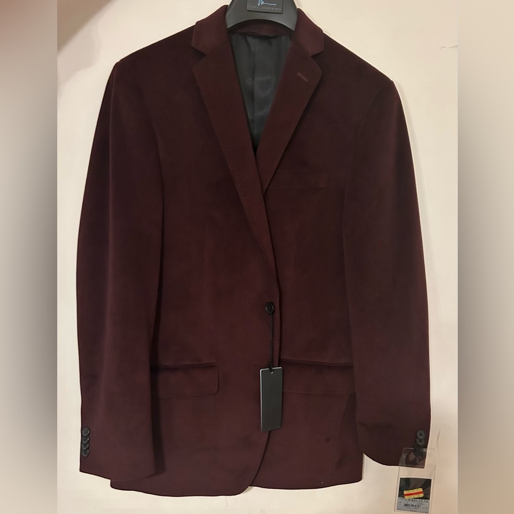Mark Anthony Burgundy Sportcoat 38 Regular